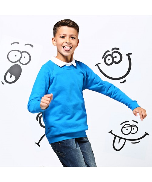 Plain Kids Academy raglan sweatshirt AWDis 280 GSM